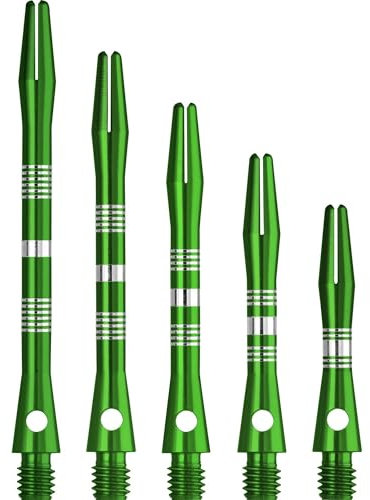 Dartshopper Aluminium Regrooved Green - Dart Shafts Short