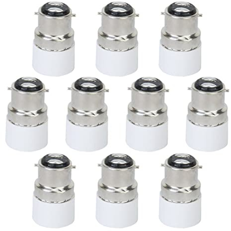 Adaptateur de l'ampoule à ampoule B22 à E14 B22 à E14, convertisseur du support d'adaptateur de lampe à bulbe à vis à LED avec anneau de cuivre résistant à l'usure B22 à l'adaptateur de lumière