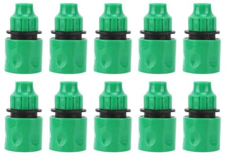 Collegamento Rapido per Irrigazione da Giardino in Plastica da 10 Pezzi, Giunto Triangolare Stabile per Connettore per Rubinetto del Tubo 'Acqua da 3/8 con Pregevole Fattura