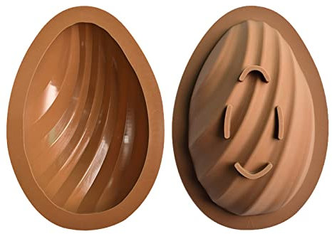 2 Stück Schokoladenform Ostern Silikon Dessert Schokolade Silikonform 3D Osterkuchenform Ostereier Backform Eiform Silikon Pralinenform Schokoladenform Ostern Form für DIY (blackC, One Size)