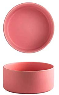 SkVLf Nordic Creative Porcelain Cereal Bowl Set with Wooden Holder - Large Size, Stylish Pink Hue - Ideal for Fruit Salad, Soup, and Rice