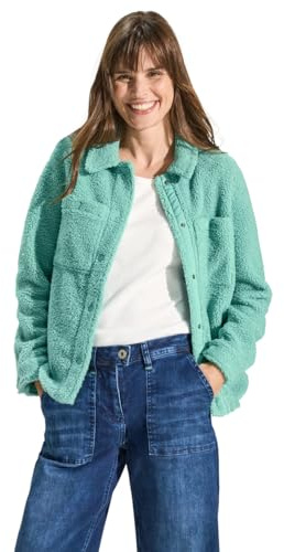 Cecil B212239 Chaqueta de Peluche con Cuello Camisero, Adriatic Green, XXL Mujeres