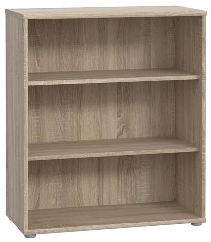 Meubletmoi Bücherregal/Regal, H 86 x L 74 cm, Dekor Sonoma-Eiche mit 2 Einlegeböden, höhenverstellbar – schlichtes und modernes Design – Maria