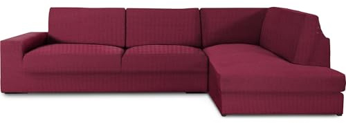 ECOMMERC3 | Copridivano Chaiselongue Braccio destro con schienale super elastico - Copridivano con chaise longue, protezione traspirante, con schiuma e gomma, valida destra o sinistra