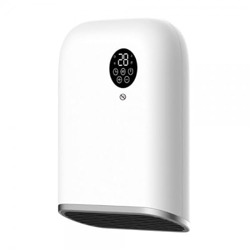 Calefactor baño con mando a distancia y pantalla led 2000W Blanco | Termoventilador | Calefactor de pared | Estufa eléctrico