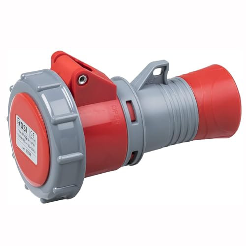 Presa industriale 380V, 3P+T, 32A, IP67, rosso - Rosi 1008524