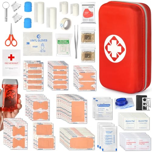 Kit di pronto soccorso 352pcs,Kit di pronto soccorso di emergenza è un kit di pronto soccorso progettato per gli sport all'aria aperta,escursioni,campeggio,scuola,casa,luoghi pubbl