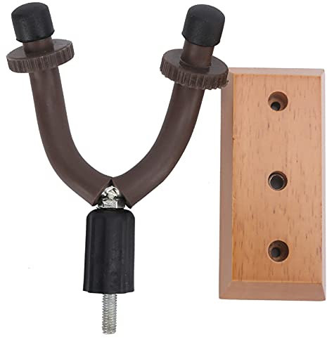 KIMISS Braffatta per Montaggio a Parete di Chitarra - Appguagliato per Chitarra per Acustica, Elettrica, Bassi, Violino, Ukulele - Gancio di Legno con Facile Installazione (GG-2)