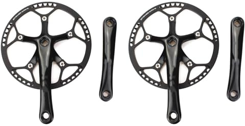 Remingtape Set di 2 manovelle singole velocità, 53T, 170 mm, manovella pieghevole per bicicletta, con protettiva per bicicletta