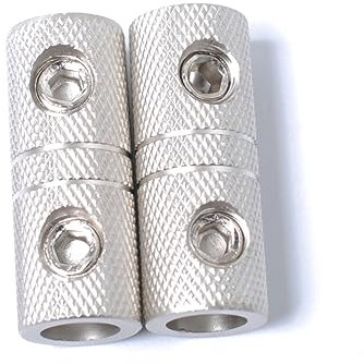 VILLCASE Audio Wire Coupler 8 Gauge Brass Terminal Connectors Butt Splice Connector for Car Audio 2 Pack