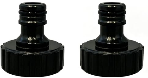 2 Stück Hahnverbinder 1 Zoll für 33,3mm Außengewinde, Schlauchanschluss | Passend für 1 Zoll AG. Schnelle Steckverbindung für dichte, leckagefreie Montage. Ideal für Garten, Terrasse und Autowäsche.