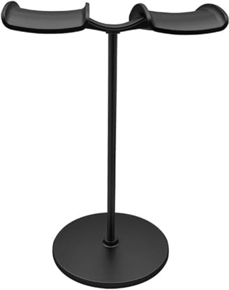 CHAKAE Support de casque en alliage d'aluminium avec double crochet et base antidérapante pour un rangement sécurisé de bureau