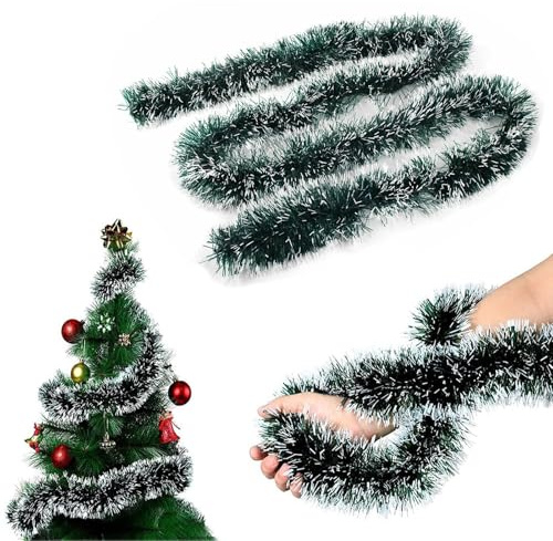 5 PCS Girlande Weihnachten,Weihnachtsgirlande,Tannengirlande,9cm*2m Christmas Girlande,Weihnachtsdeko,Weihnachts Outdoor Deko,Künstliche Grün Garland,für Tür Decorations,Treppengeländer Decoration