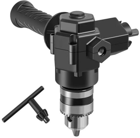 90 Grad Dreibacken-Bohrfutter-Eckbohrer-Adapter, 90 Grad, drei geeignet für Lagerung, aus hochwertigen Stahlmaterialien, geringes Gewicht (A)