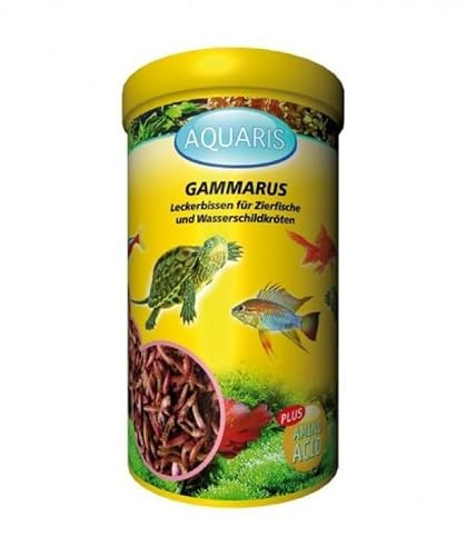 AQUARIS Gammarus Alimento Natural para Peces Ornamentales y Tortugas de Agua - 30 g / 250 ml - Secado Suave, Rico en Nutrientes y Pigmentos, Calidad Alemana