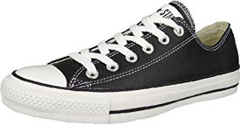 Converse Chuck Taylor Core Lea Ox Unisex-Adult Trainers Black/White Size: 39 EU, 6 UK