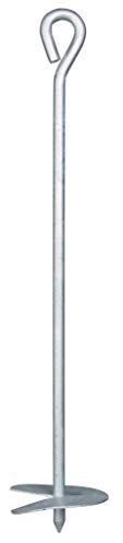 Alberts 204938 Ancoraggio a terra da avvitare, zincato a caldo, lunghezza totale 525 mm