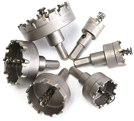 4EVERHOPE 6 Pcs HSS TCT Tronçonneuse Trépans Forets Trépan Carbure Trou Ouvreur, 22-65mm