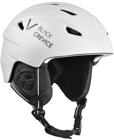 BLACK CREVICE Skihelm Streif I Stoßfester Skihelm in sportlichem Design I Skihelm Herren & Damen I Snowboard-Helm I Atmungsaktiver Ski-Helm I Größenverstellbar