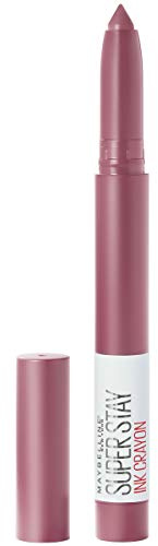 Maybelline Super Stay Ink Crayon Lipstick Makeup, Precision Tip Matte Lip Crayon with Built-in Sharpener, Longwear Up To 8Hrs, Stay Exceptional, Purple Beige, 1 Count