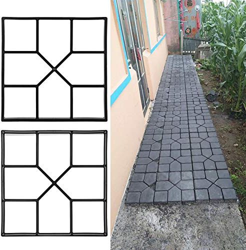 GOTOTOP Molde para Hacer Pavimentos Molde para Cemento Pavimento Molde de Hormigón Molde de Piedra para Jardin, Calle, Balcon 40 x 40cm