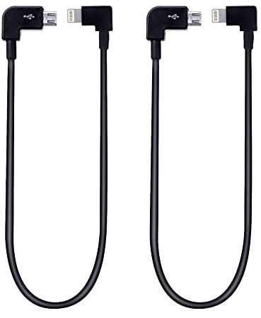 RUIZHI Micro USB a Lightning Cavo Dati Cavo Adattatore Conversione 29cm Nylon Intrecciato Remote Controller Cable per DJI Mavic Mini/Air/PRO/Spark