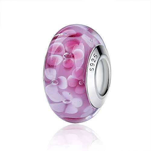 Nbsameng Murano Glass Charm Bead Gnoce and Trollbeads Bracelets Necklaces