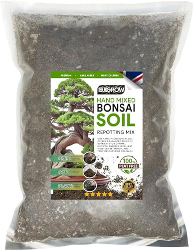 UK GROW Premium Bonsai Focus Repotting mix soil compost selection of peats, composted bark, grit and fine sand. (3L)
