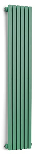blumfeldt Radiador Electrico Bajo Consumo, Estufa Vertical para Casa, Radiadores Silenciosos con Termostato, Estufa de Agua Caliente Alto y Vertical de 365 W, Calefactor de Pared para Baño