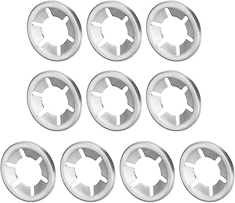 QUARKZMAN 10pz M16 Interno Dente Stella Bloccaggio ID 15.3mm x OD 28mm | 304 Inox Acciaio, per Macchine e Attrezzatura, Rondella