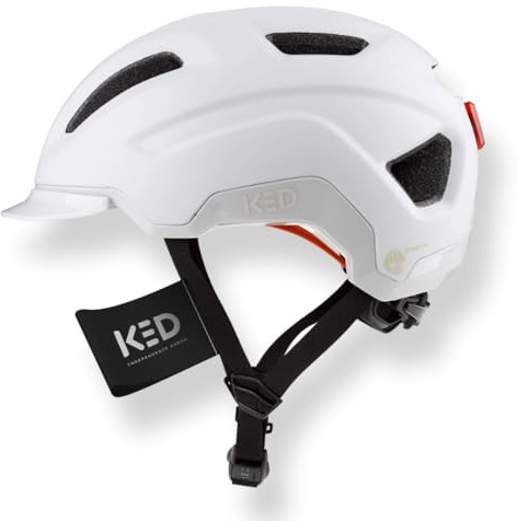 KED Youth Adult Pedalon Fahrradhelm, White Matt, M (56-59cm)