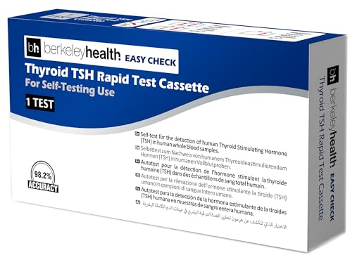 Berkeley Health Thyroid Self Testing Kit - TSH Home Check - Blood Test - Easy to Follow, Fast & 98% Accurate, Easy to Follow - 1 Pack