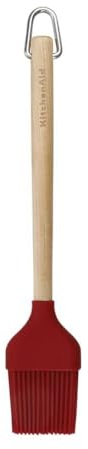 KitchenAid Pennello da pasticceria in legno di betulla con testa in silicone rosso (KQR733OHERE)