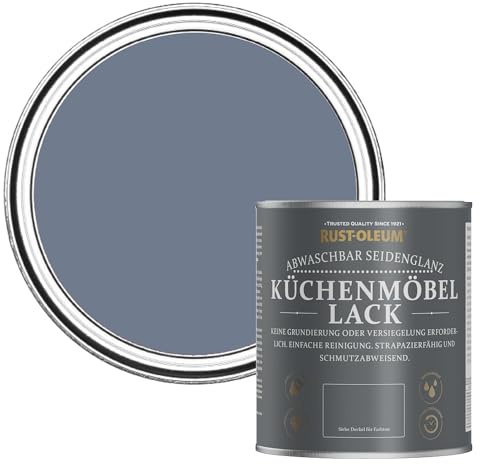 Rust-Oleum abwaschbare Küchenschrankfarbe in blau mit Seidenglanz Finish - Hush 750ML