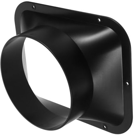 OSALADI Schwarzer Abs Flanschanschluss Eckig Innendurchmesser Mit Rückschlagklappe Robuster Luftkanalverbinder Für Staubsammelschläuche Und Kompressoranlagen Langlebiger Duct Connector