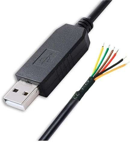 Hwmsza FT232RL USB to RS232 Serial Converter Adapter Open End Cable