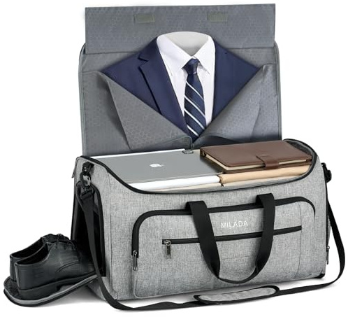 MILADA Kleidersack für Reisen, Anzugtasche, Reisen, Hellgrau, Für Reisen