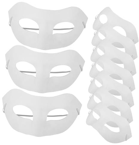 FOYTOKI 10stücke Papier Maske Leere Masken Für Halloween Maskerade Zum Bemalen Gestalten Für Kreative Bastelprojekte Kinderfreundliches Material Für Partys Cosplay