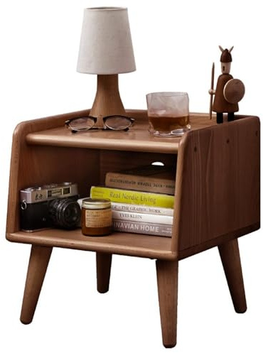 Pure Solid Wood Bedside Cabinet Modern Simple Nightstands European Beech Bedside Cabinet Nordic Bedroom Solid Beech Storage Cabinet 0.4m