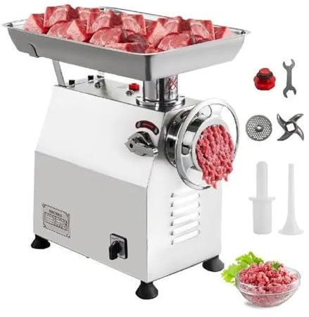 JODAIS Electric Sausage Maker, 770lbs/h Meat Mincer, Commercial Meat Grinder, Electric Meat Grinder, Stainless Steel With 2 Grinding Heads & 2 Blades for Meat, Vegetables, Fruits, Onion, Nuts