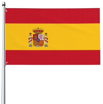 Spanische Flagge, bedruckt, dekorative Gartenflagge, saisonale Weihnachtsfeiertage, Outdoor, kleine Heimdekoration, einseitig
