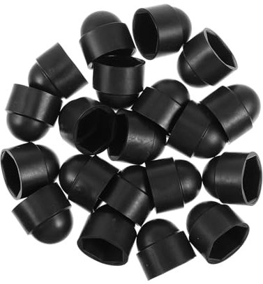 MUCKLILY 20 Stück Schwarze Nylon Mutternschutzkappen M10 Sechseckige Schraubenkappen Schützende Schutzkappen für Möbel und Industrie Langlebig und Wasserabweisend