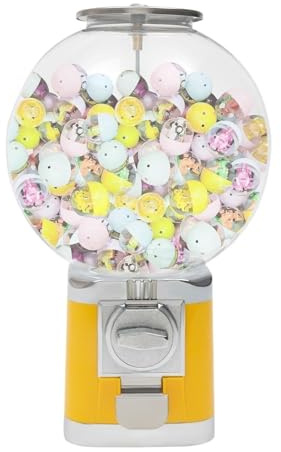 Distributeur Automatique De Capsules, Machine Gashapon En Libre-service Candy Gumball Avec 200 Balles, For Gadgets De 22 À 32 Mm, Distributeur De Balles Rebondissantes À Capsules Rondes À Pièces(Yello