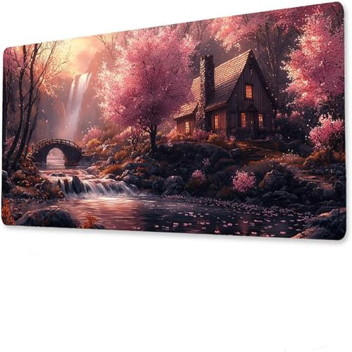 jeihenhg XXL Gaming Mouse Pad 1000x500x3mm Planta, Vade Escritorio Antideslizante, Alfombrilla Ratón Grande, Impermeable Alfombrilla Teclado casa, Tapete de Escritorio Uso doméstico Oficina I-6