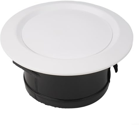 Griglia di ventilazione a soffitto regolabile in ABS per l'alimentazione dell'aria, design montabile per la circolazione dell'aria interna e la riduzione del rumore (125 mm)