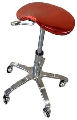 Sadelpall Med Hjul, 40-55 Cm Höjdjusterbar, Bekväm Sittställning Lämplig For Salong Hemmakontor Butik Skola(Red)