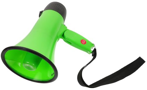 DIYEAH Tragbares 25 watt Megafon mit 240 Sekunden Aufnahmefunktion Leichtes Megafon für Outdoor Sicherheitsdienste Cheerleading Klarer Lautsprecher Grün