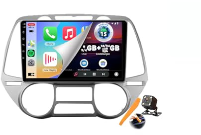 Autoradio Android 15.0 per I20 2008-2011 Navigazione GPS satellitare 9'' Touchscreen Lettore video multimediale DVD Ricevitore FM BT con Carplay 4G 5G WiFi DSP SWC