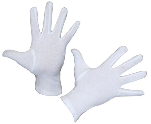 Kerbl 29727/6 Dermatex Lot de 6 gants en coton blanchi pour homme (10) Blanc