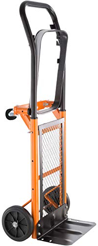 tectake® Carrello Manuale Pieghevole, Carrello Trasporto con Ruote, Portacasse, in Acciaio, Carico 80 Kg, Maniglia Regolabile, Uso Universale, Giardino, Accessori Giardinaggio